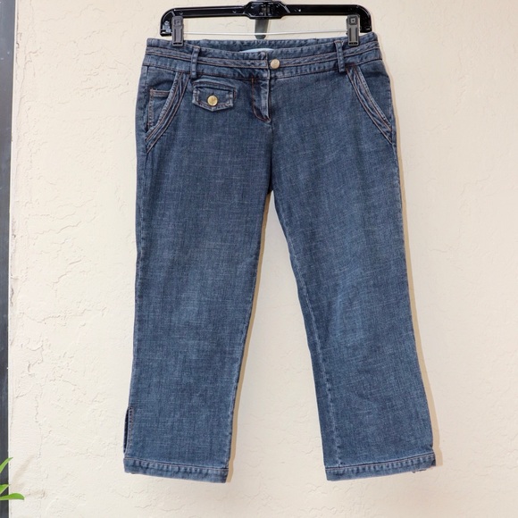 Diane Von Furstenberg Cropped Denim Pant - Picture 1 of 6